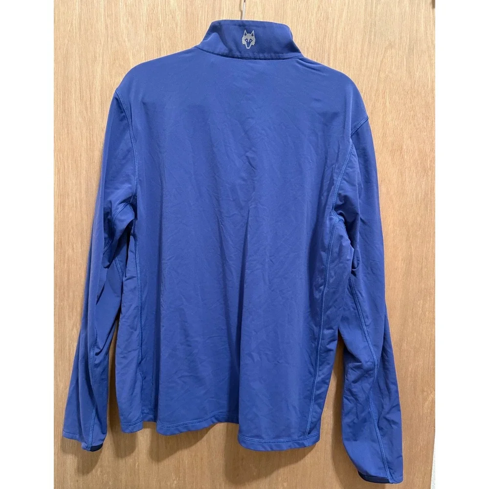 Greyson Mens Quarter Zip Pullover Blue Teal Golf Activewear Size Large